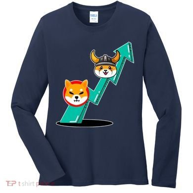 Shiba To The Moon Chart Women's Long Sleeve Shirt