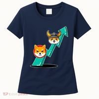 Shiba To The Moon Chart Women's T-Shirt thumb 0