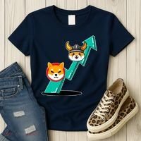 Shiba To The Moon Chart Women's T-Shirt thumb 3