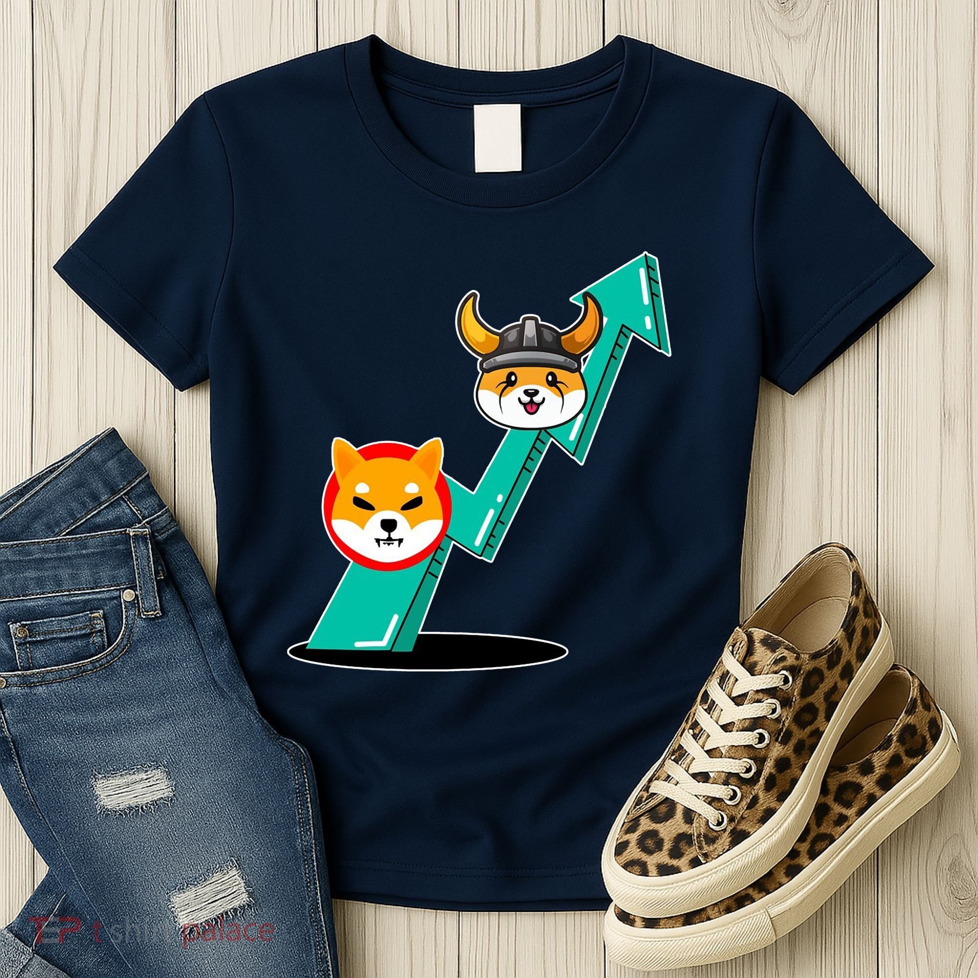 Shiba To The Moon Chart Women's T-Shirt