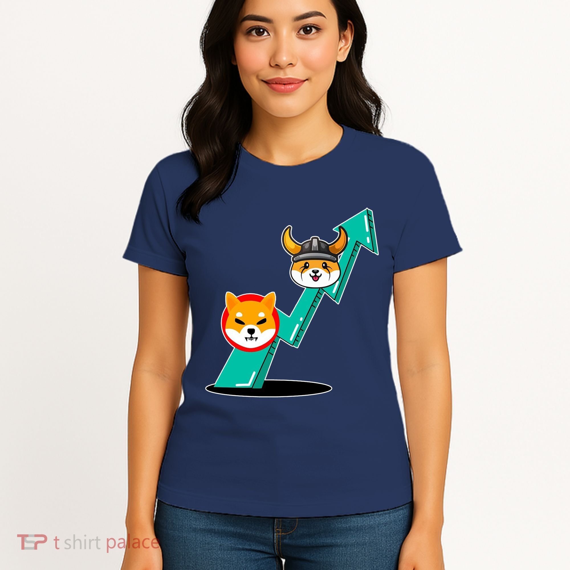 Shiba To The Moon Chart Women's T-Shirt