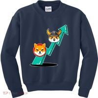 Shiba To The Moon Chart Kids Sweatshirt thumb 0