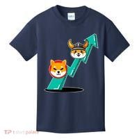Shiba To The Moon Chart Kids T-Shirt thumb 0