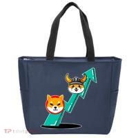 Shiba To The Moon Chart Tote Bag thumb 0