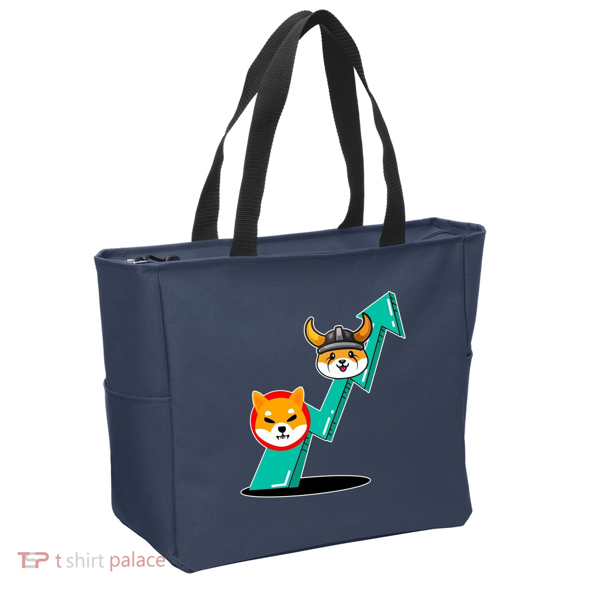 Shiba To The Moon Chart Tote Bag