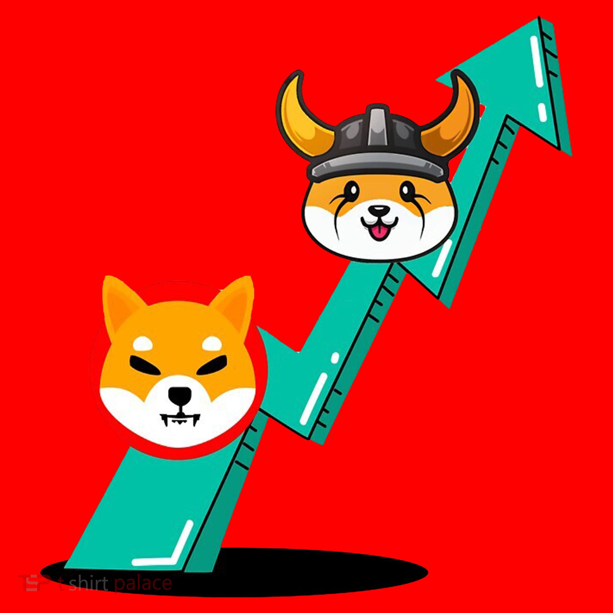Shiba To The Moon Chart Santa Hat