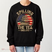 Spilling The Tea Since 1773 Patriotic History Teacher Women's Sweatshirt thumb 0