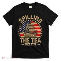 Spilling The Tea Since 1773 Patriotic History Teacher T-Shirt thumb 0