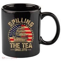 Spilling The Tea Since 1773 Patriotic History Teacher 11oz C Handle Ceramic Mug thumb 0