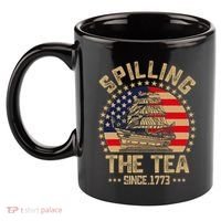 Spilling The Tea Since 1773 Patriotic History Teacher 11oz C Handle Ceramic Mug thumb 2