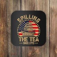 Spilling The Tea Since 1773 Patriotic History Teacher Coaster thumb 0
