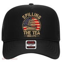 Spilling The Tea Since 1773 Patriotic History Teacher Hat thumb 0