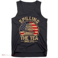 Spilling The Tea Since 1773 Patriotic History Teacher Tank Top thumb 0