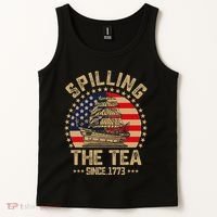 Spilling The Tea Since 1773 Patriotic History Teacher Tank Top thumb 2