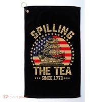 Spilling The Tea Since 1773 Patriotic History Teacher Golf Towel thumb 0