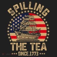Spilling The Tea Since 1773 Patriotic History Teacher Golf Towel thumb 3
