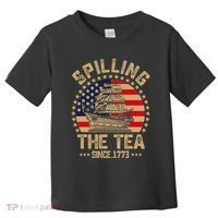 Spilling The Tea Since 1773 Patriotic History Teacher Toddler T-Shirt thumb 0