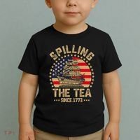 Spilling The Tea Since 1773 Patriotic History Teacher Toddler T-Shirt thumb 2