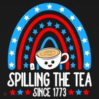 Spilling The Tea Since 1773 4th Of July Rainbow For Teacher Gift Women's Hoodie thumb 2