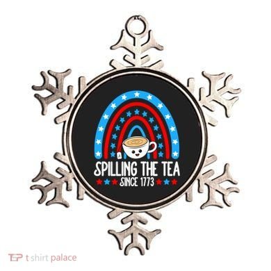 Spilling The Tea Since 1773 4th Of July Rainbow For Teacher Gift Ornament
