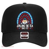 Spilling The Tea Since 1773 4th Of July Rainbow For Teacher Gift Hat thumb 0