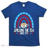 Spilling The Tea Since 1773 4th Of July Rainbow For Teacher Gift T-Shirt thumb 0
