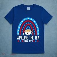 Spilling The Tea Since 1773 4th Of July Rainbow For Teacher Gift T-Shirt thumb 5