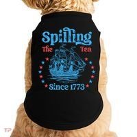 Spilling The Tea Since 1773 American History Doggie Tank thumb 0