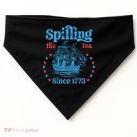 Spilling The Tea Since 1773 American History USA-Made Doggie Bandana thumb 0