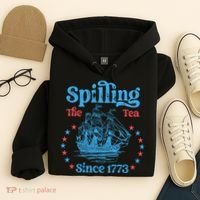 Spilling The Tea Since 1773 American History Hoodie thumb 4