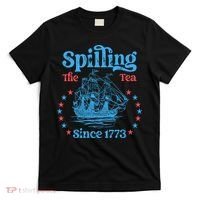 Spilling The Tea Since 1773 American History T-Shirt thumb 0