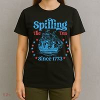 Spilling The Tea Since 1773 American History T-Shirt thumb 4