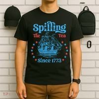Spilling The Tea Since 1773 American History T-Shirt thumb 6