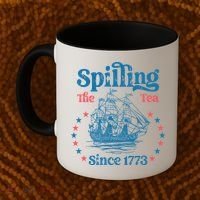 Spilling The Tea Since 1773 American History Coffee Mug thumb 2
