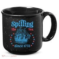 Spilling The Tea Since 1773 American History 15oz Campfire Ceramic Mug thumb 0