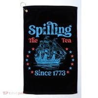 Spilling The Tea Since 1773 American History Golf Towel thumb 0