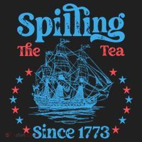Spilling The Tea Since 1773 American History Golf Towel thumb 3