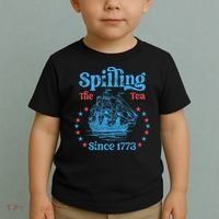 Spilling The Tea Since 1773 American History Toddler T-Shirt thumb 2