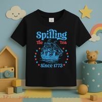 Spilling The Tea Since 1773 American History Toddler T-Shirt thumb 3