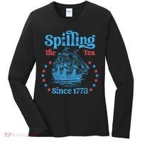 Spilling The Tea Since 1773 American History Women's Long Sleeve Shirt thumb 0