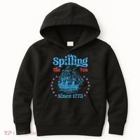 Spilling The Tea Since 1773 American History Kids Hoodie thumb 0