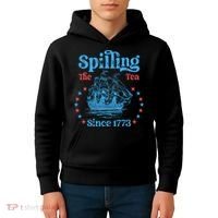 Spilling The Tea Since 1773 American History Kids Hoodie thumb 4