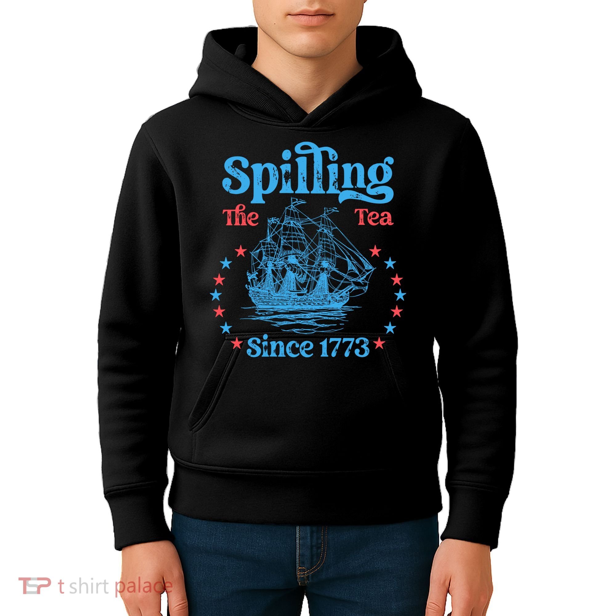 Spilling The Tea Since 1773 American History Kids Hoodie