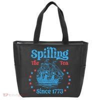 Spilling The Tea Since 1773 American History Tote Bag thumb 0