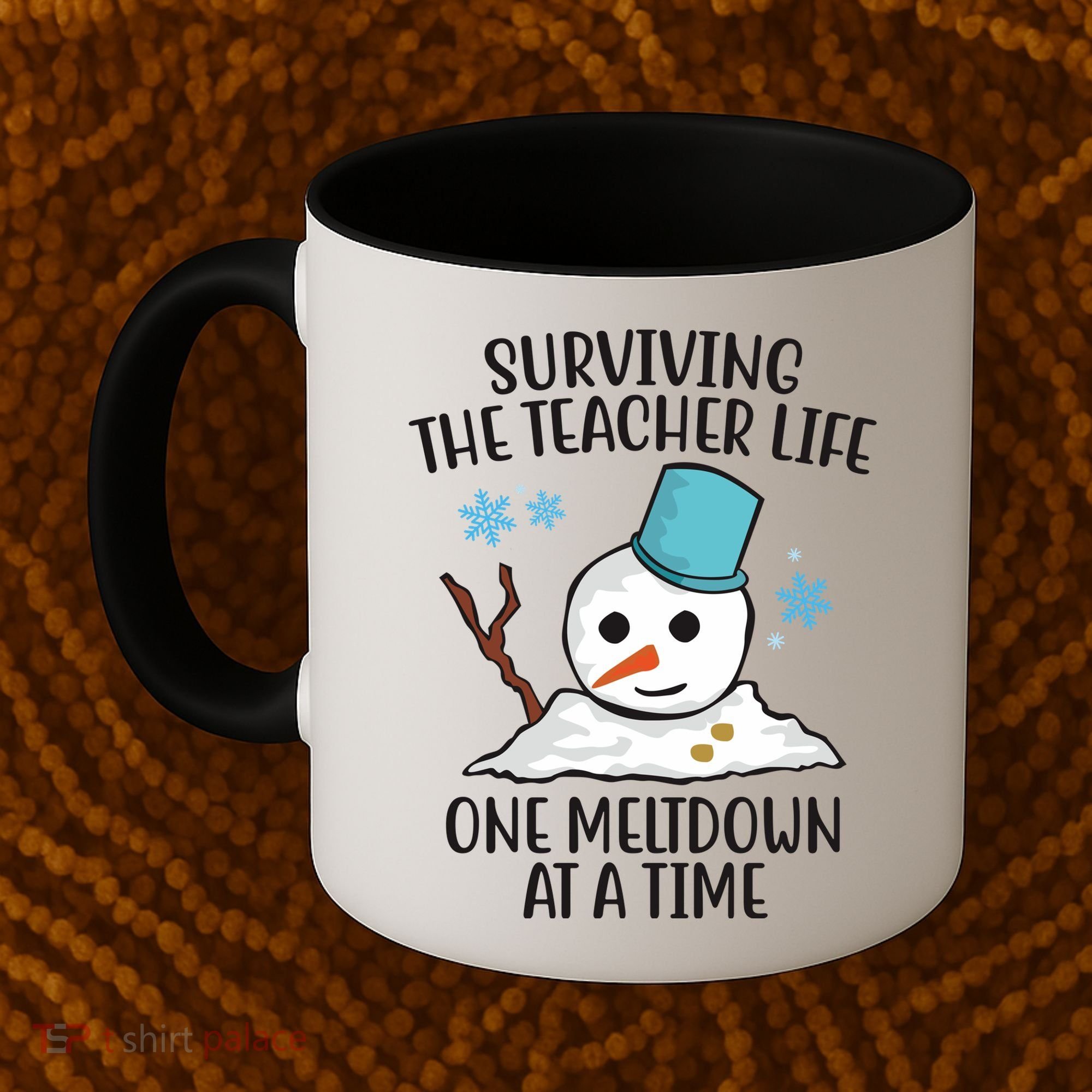 Surviving The Teacher Life One Meltdown At A Time Snowman Coffee Mug