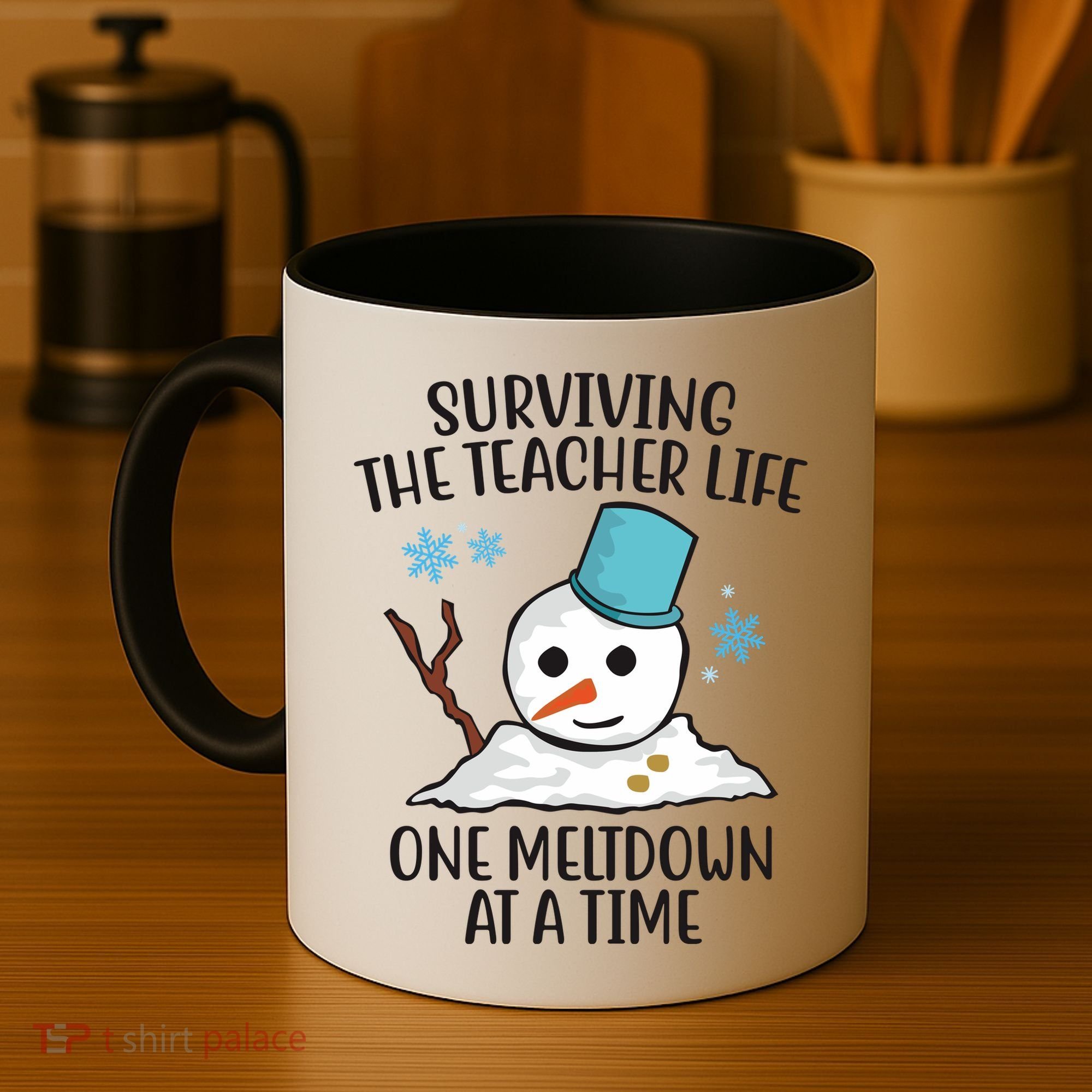 Surviving The Teacher Life One Meltdown At A Time Snowman Coffee Mug