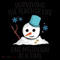 Surviving The Teacher Life One Meltdown At A Time Snowman Coffee Mug thumb 5