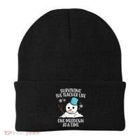 Surviving The Teacher Life One Meltdown At A Time Snowman Beanie thumb 0