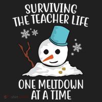 Surviving The Teacher Life One Meltdown At A Time Snowman Golf Towel thumb 3