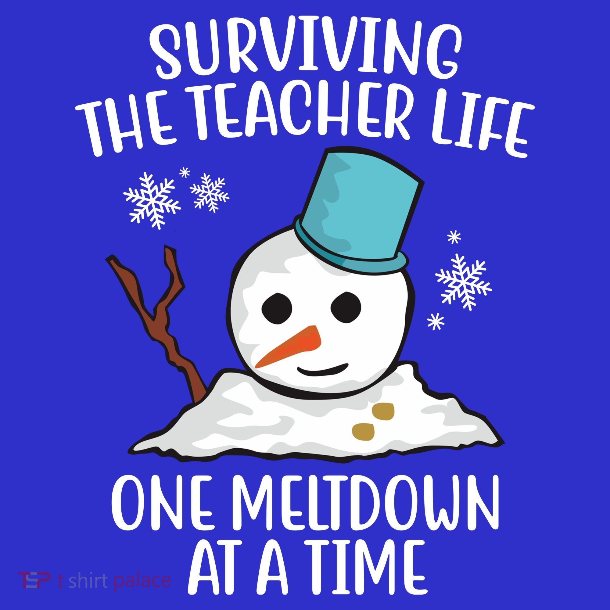 Surviving The Teacher Life One Meltdown At A Time Snowman Women's Tank Top
